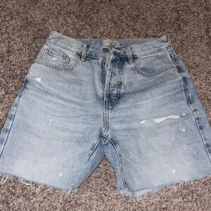 PacSun Distressed Light Blue Jean Shorts